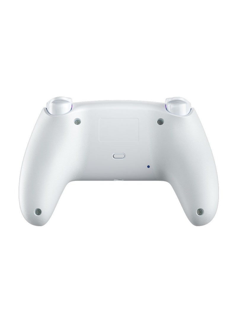 PS4 Wireless Controller 6-Axis Gyro and Ergonomic Design / Long Hours Working Time / Customizable LED Light / Multi-Platform Compatibility / Long-Range Working Distance / Type-C Charging Ports - White