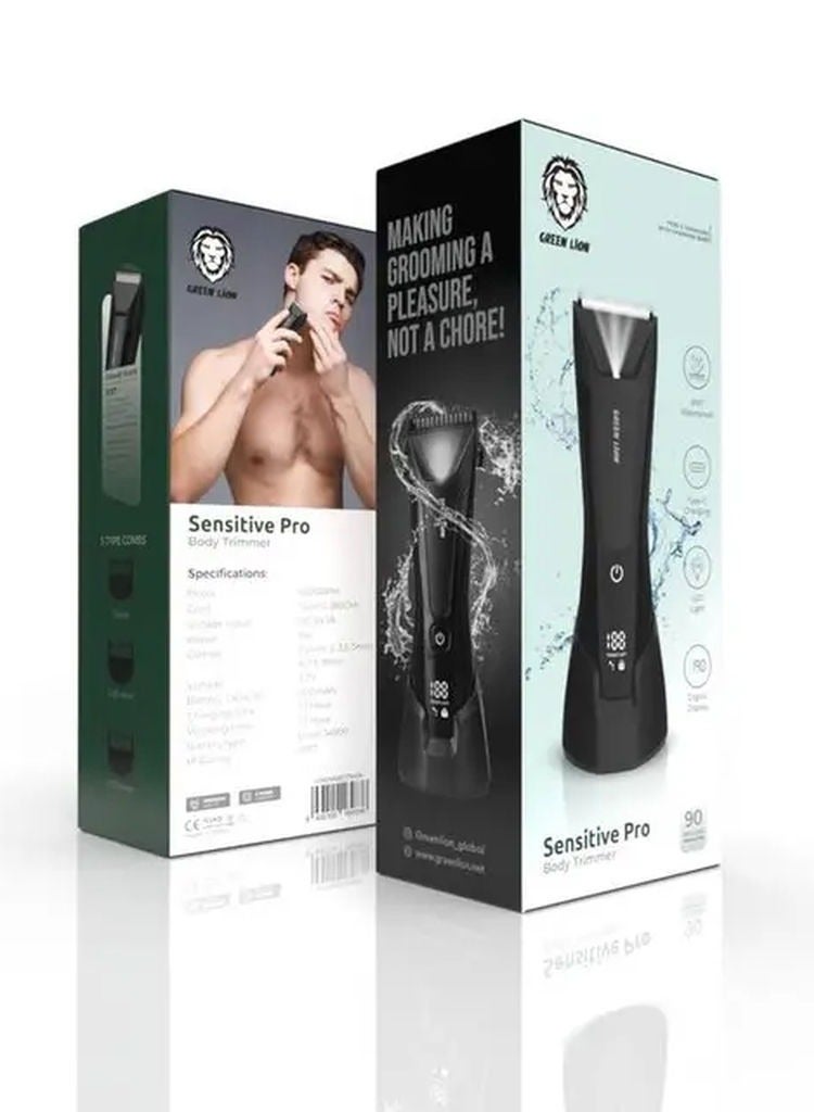 Sensitive Pro Body Trimmer / Digital Display / LED Light / Different Combs / Extra-powerful Motors / Detachable Blade / Easy For Cleaning / High Power Motor / High Battery Capacity - Black