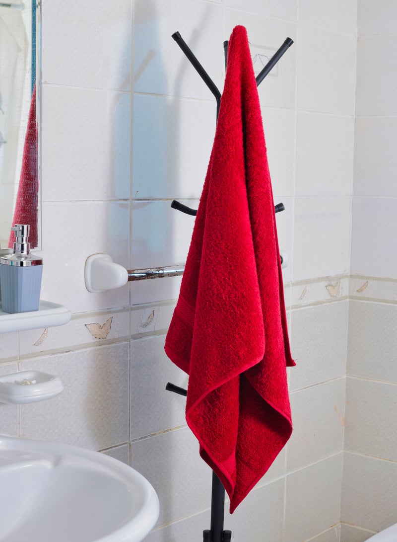 100% Cotton Ultra Soft Bath Towel Set, 70x140 cm, Quick Dry, Super Absorbent, Antibacterial Treatment, 550 GSM Terry, Maroon