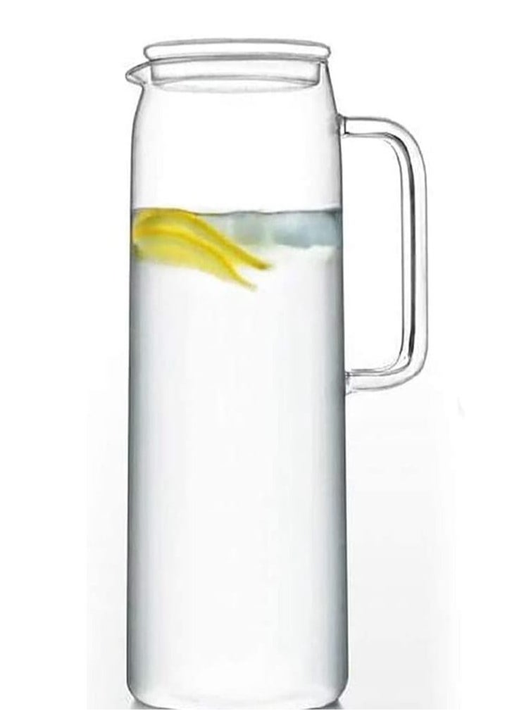 Heat Resistant Borosilicated Water Jug With Lid Clear 1500ml Clear 1500ml