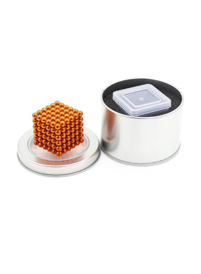 Magnetic DIY Beads 5MM Orange 216+6+Iron Box