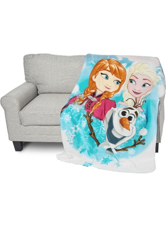 Disney Frozen, Snow Journey Fleece Throw Blanket, 45