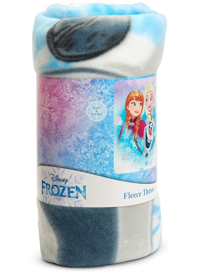 Disney Frozen, Snow Journey Fleece Throw Blanket, 45