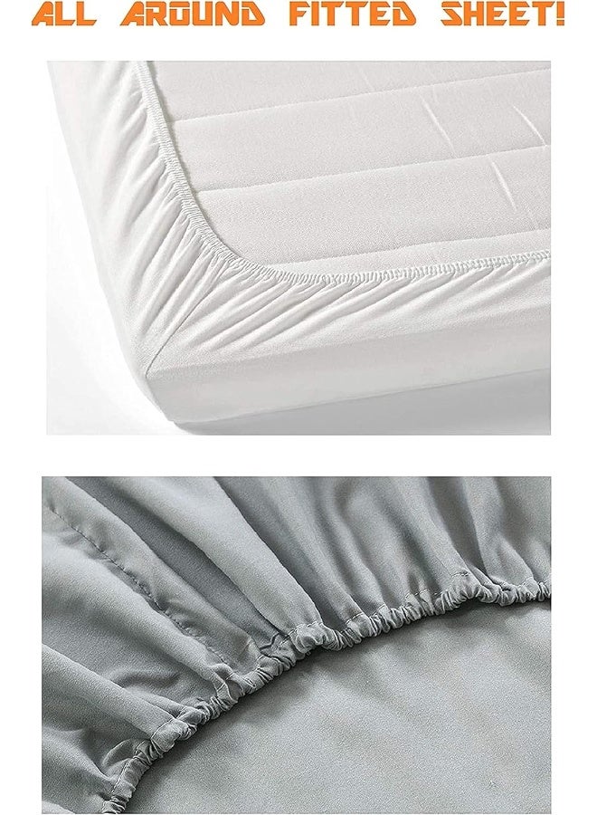 Elegant Comfort 1500 Premium Hotel Quality 1-Piece Fitted Sheet, Softest Quality Microfiber - Deep Pocket up to 16 inch, Wrinkle and Fade Resistant, King, White