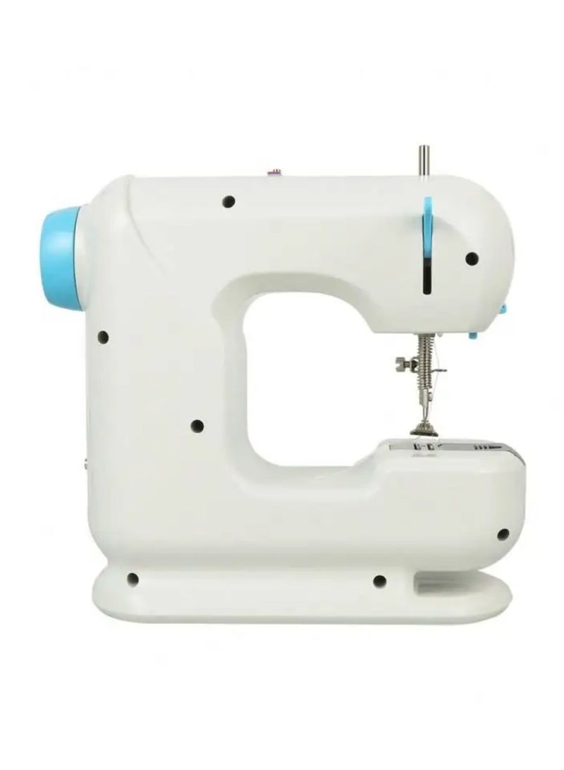 Sewing Machine Mini Electric Household Crafting Mending Overlock 12 Stitches with Presser Foot Pedal Beginners