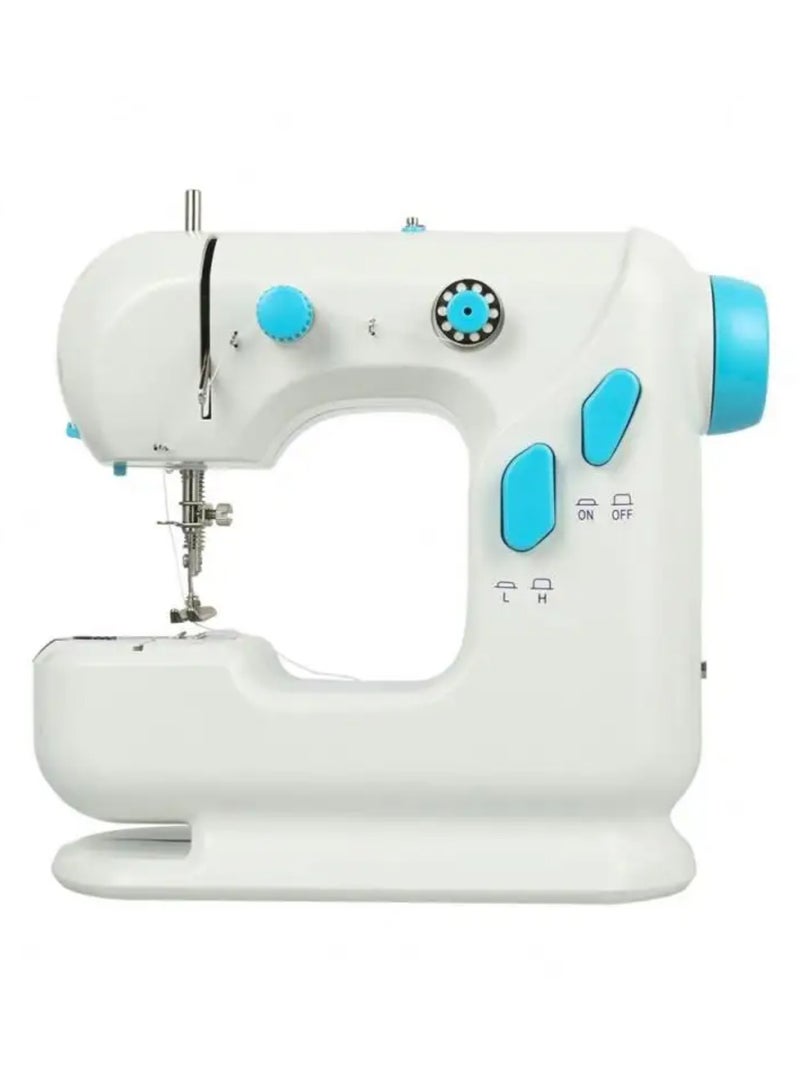 Sewing Machine Mini Electric Household Crafting Mending Overlock 12 Stitches with Presser Foot Pedal Beginners