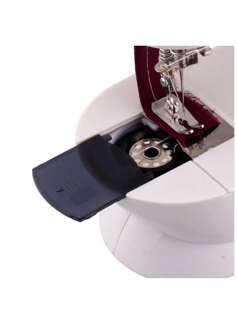 Sewing Machine Mini Electric Household Crafting Mending Overlock 12 Stitches with Presser Foot Pedal Beginners