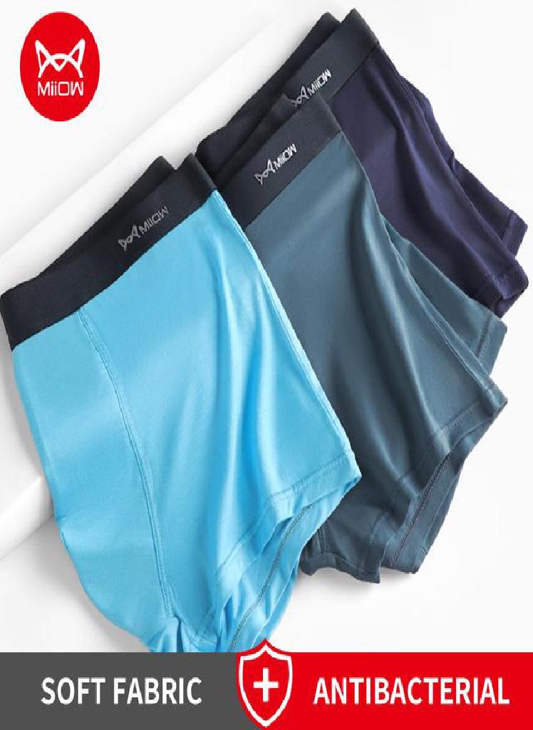 3Pcs  Men's Panties Boxers Pack Shorts Underpants Comfortable Polyester Man Underwear Boxer Men Male  Boxershorts