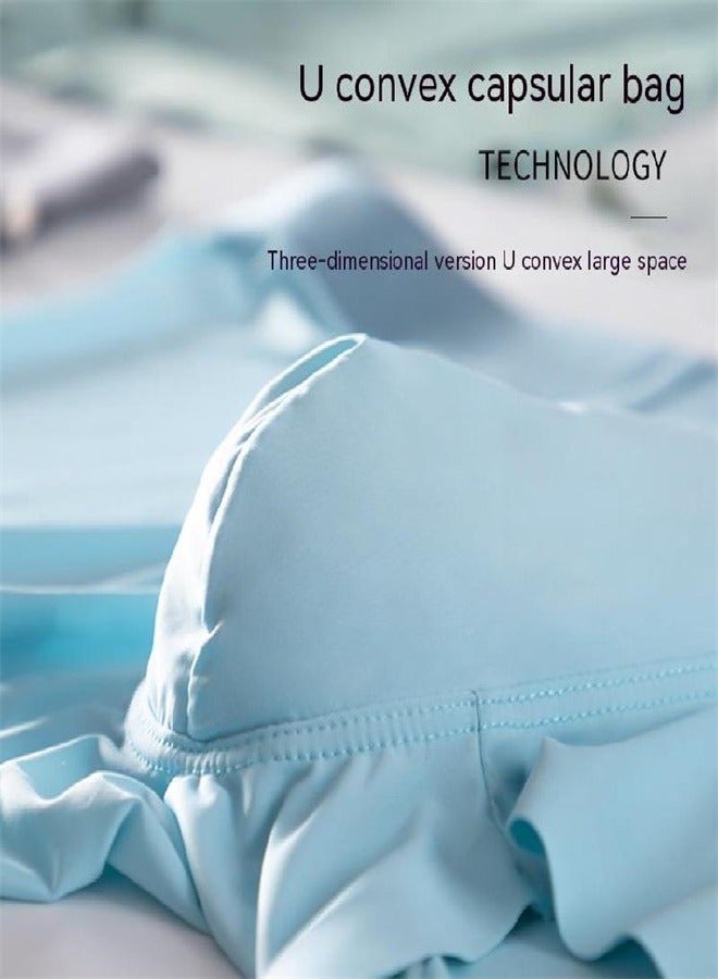 3Pcs  Seamless Boxer Men Underwear Ice Silk Graphene Antibacterial Boxershorts Underpants Panties Underware Trunks