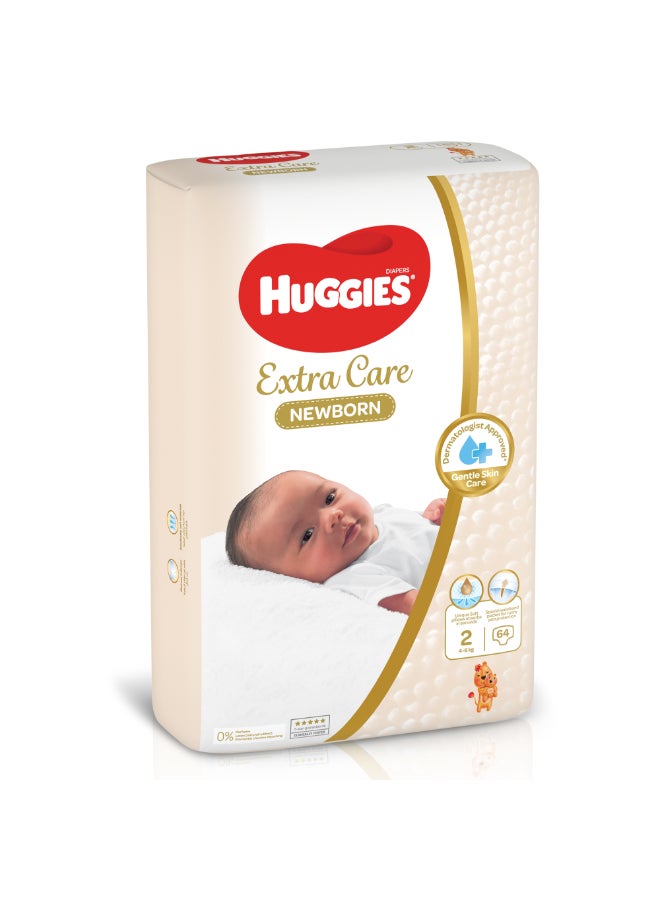 Extra Care Newborn Size 2 Diapers 64 Pants