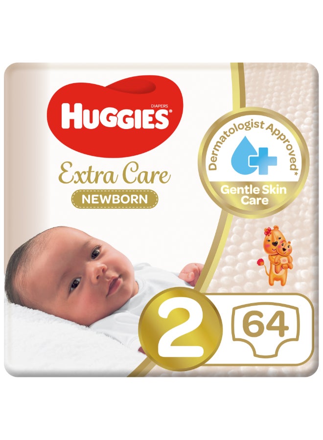 Extra Care Newborn Size 2 Diapers 64 Pants