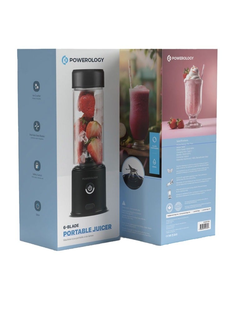 New 6-Blade Portable Juicer 450mL 126W