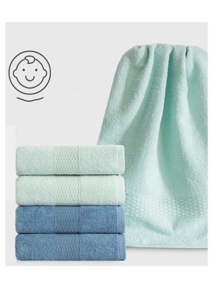 8 Pieces Bath Towel Set, 2 Large Bath Towels 2 Hand Towels 4 Square Towel Cotton Super Absorbent Bathroom Towels(Light Green)