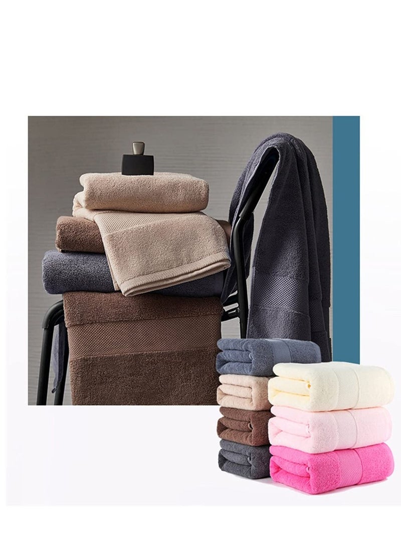 8 Pieces Bath Towel Set, 2 Large Bath Towels 2 Hand Towels 4 Square Towel Cotton Super Absorbent Bathroom Towels(Light Green)