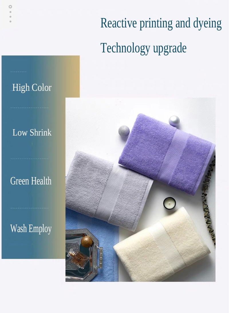 8 Pieces Bath Towel Set, 2 Large Bath Towels 2 Hand Towels 4 Square Towel Cotton Super Absorbent Bathroom Towels(Light Green)