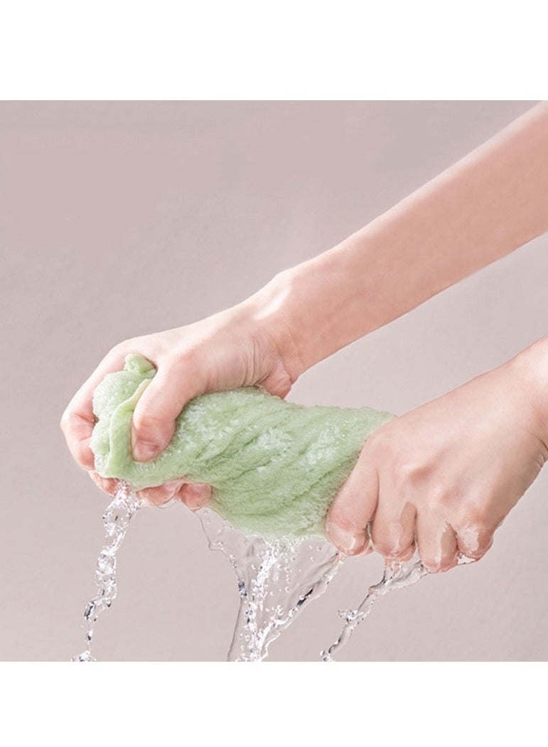8 Pieces Bath Towel Set, 2 Large Bath Towels 2 Hand Towels 4 Square Towel Cotton Super Absorbent Bathroom Towels(Light Green)