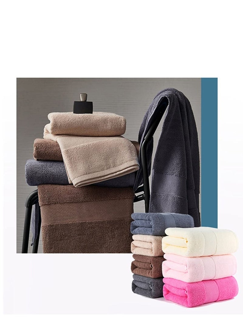 8 Pieces Bath Towel Set, 2 Large Bath Towels 2 Hand Towels 4 Square Towel Cotton Super Absorbent Bathroom Towels(Sky Blue)