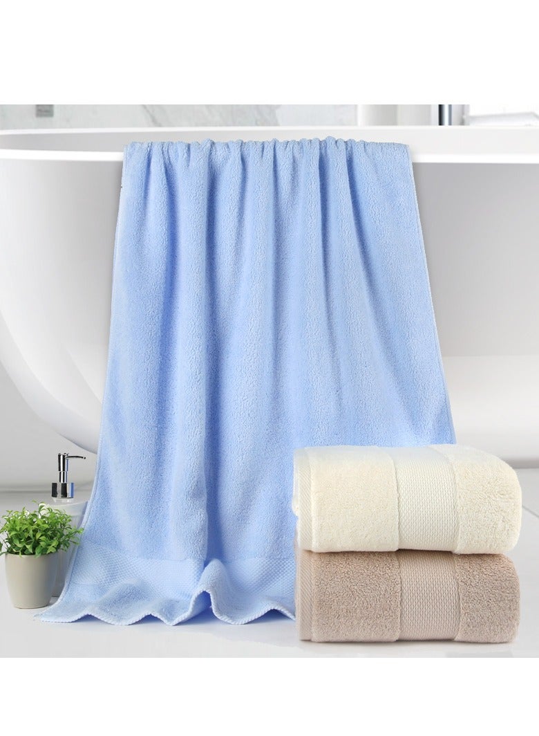 8 Pieces Bath Towel Set, 2 Large Bath Towels 2 Hand Towels 4 Square Towel Cotton Super Absorbent Bathroom Towels(Sky Blue)