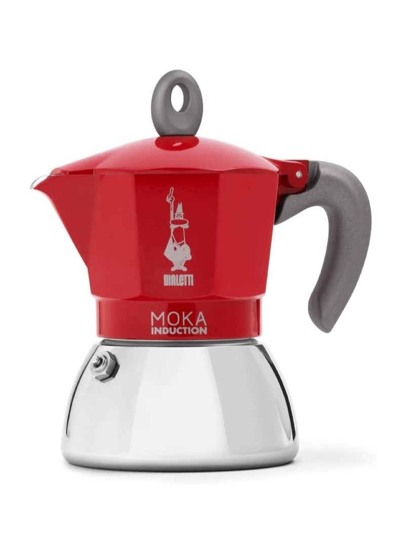 Moka Induction Red 4 Cups Tazze 6944