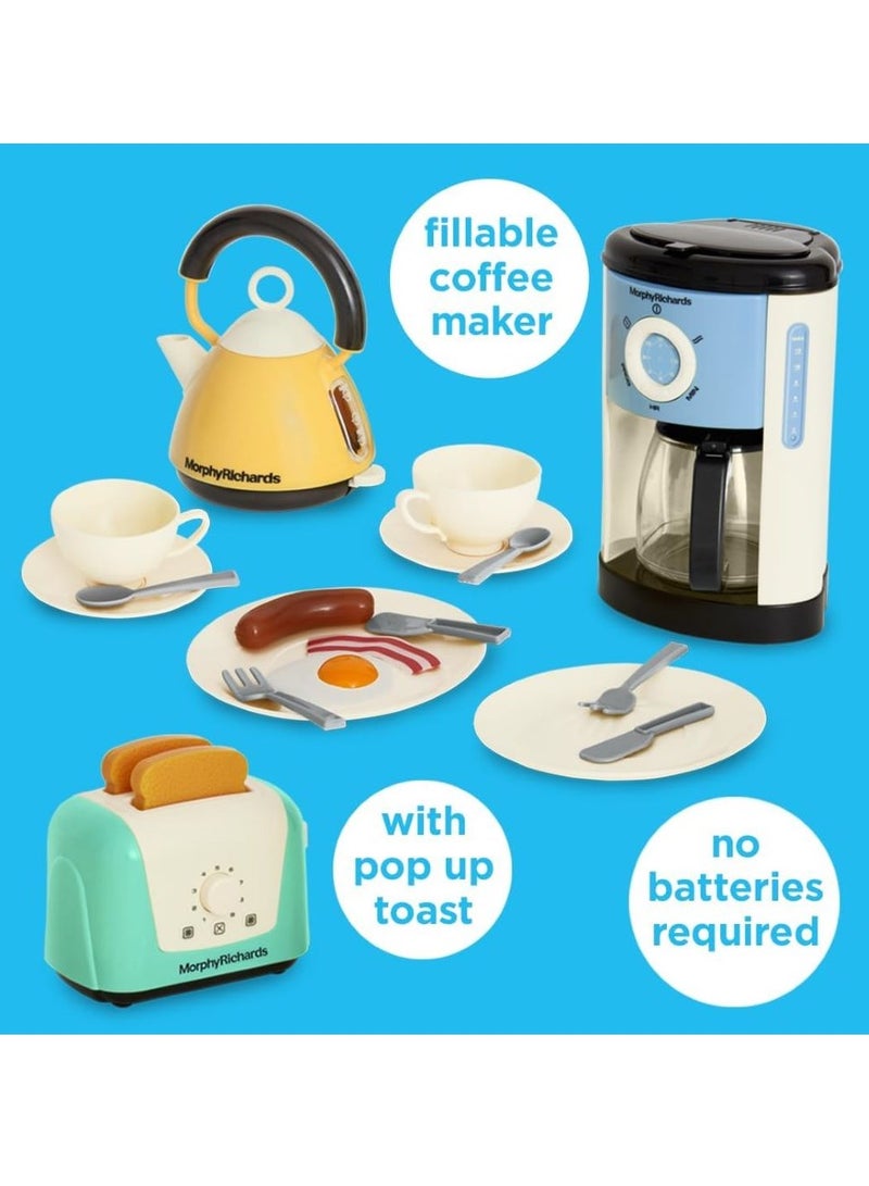 Morphy Richards Toys: Complete Kitchen Set With Toaster, Coffee Maker, Kettle, Play Food, And More, For Children Aged 3+