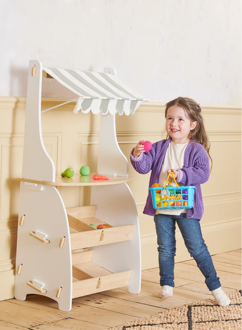 Fruit & Veg. Toy Basket: Assorted Fruits And Vegetables, Perfect For Playing Shops. Suitable For Children Aged 2+