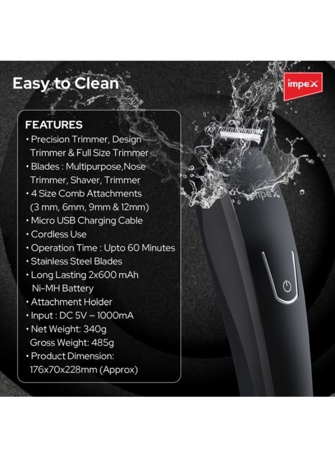 8-In-1 Professional Trimmer Black/Silver