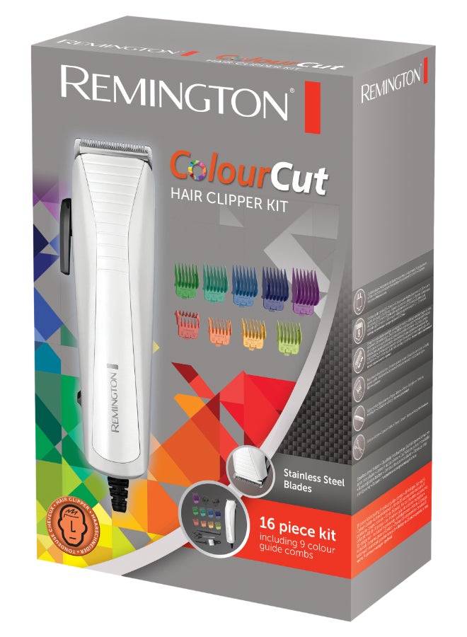 Colour Cut 16 Piece Hair Clippers Kit REHC5035