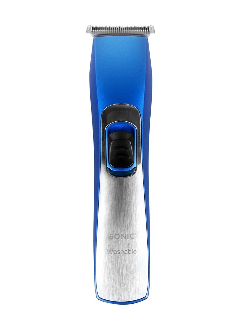 Washable Rechargeable Trimmer Hair/ Bread/ Nose/ Ear/ Body Trimmer Blue/Silver IH839