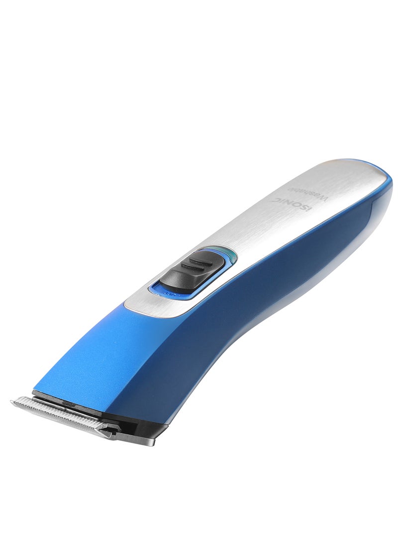 Washable Rechargeable Trimmer Hair/ Bread/ Nose/ Ear/ Body Trimmer Blue/Silver IH839