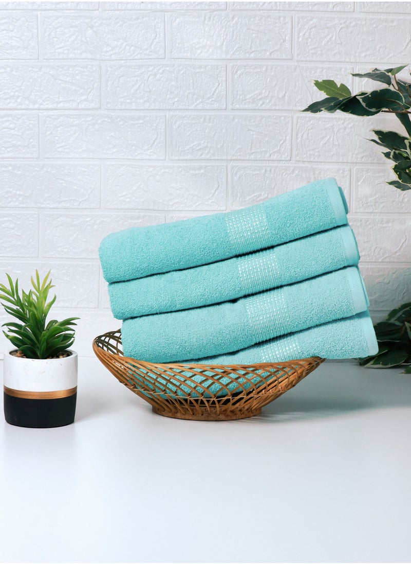 Bath Towels 100% Cotton Ultra Soft, Super Absorbent, Antibacterial Treatment And Dry Quick 430 GSM Terry, Mini Checks, 70 Cm x 140 Cm