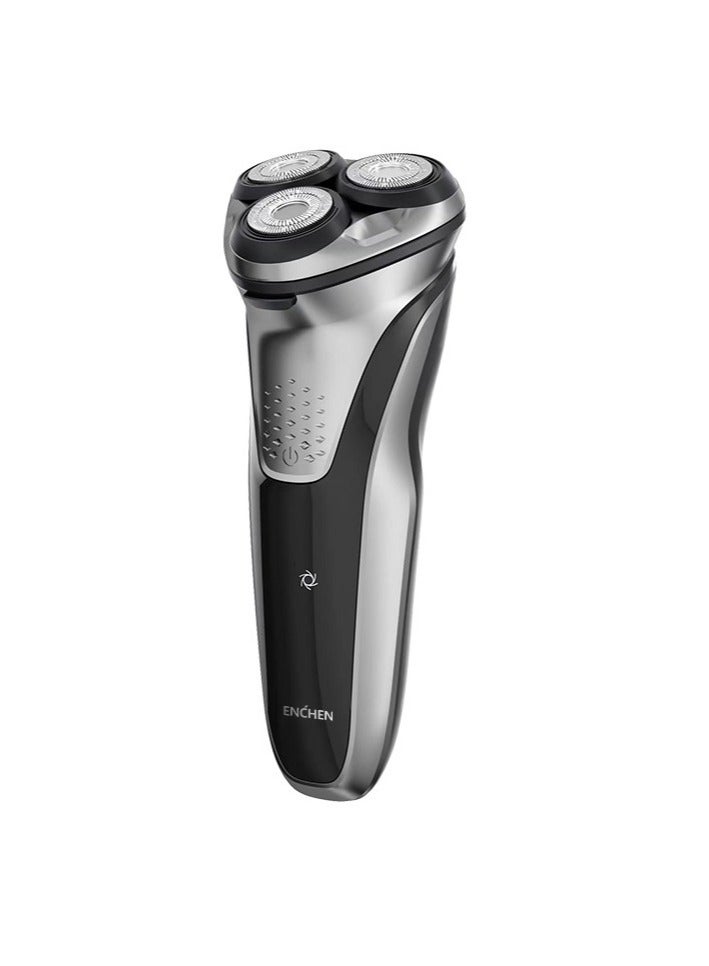 Electric Rotary Shaver Men 3D Floating Blades Washable Type-C USB Rechargeable Shaver