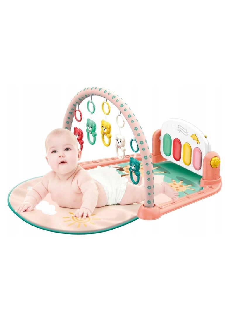 Baybee Pedal Piano Baby Play Gym Mat for Babies Activity Playgym for Baby with 5 Hanging Toys  Rotatable Piano Baby Bedding Set Crawling mats for floor Baby Play Gym Mat for Babies