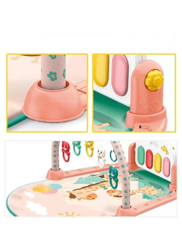 Baybee Pedal Piano Baby Play Gym Mat for Babies Activity Playgym for Baby with 5 Hanging Toys  Rotatable Piano Baby Bedding Set Crawling mats for floor Baby Play Gym Mat for Babies