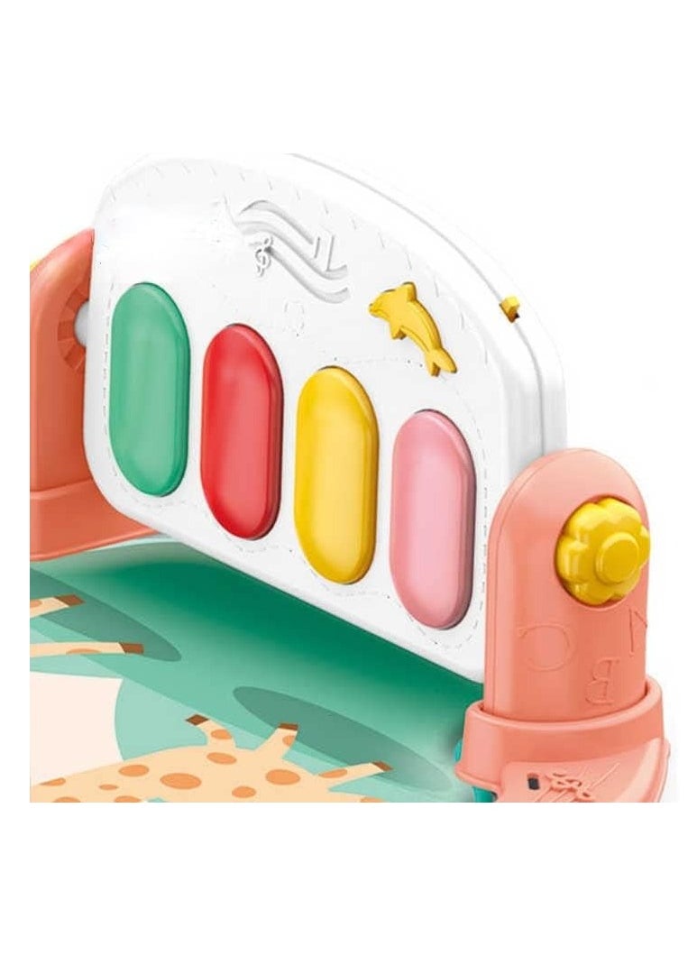 Baybee Pedal Piano Baby Play Gym Mat for Babies Activity Playgym for Baby with 5 Hanging Toys  Rotatable Piano Baby Bedding Set Crawling mats for floor Baby Play Gym Mat for Babies