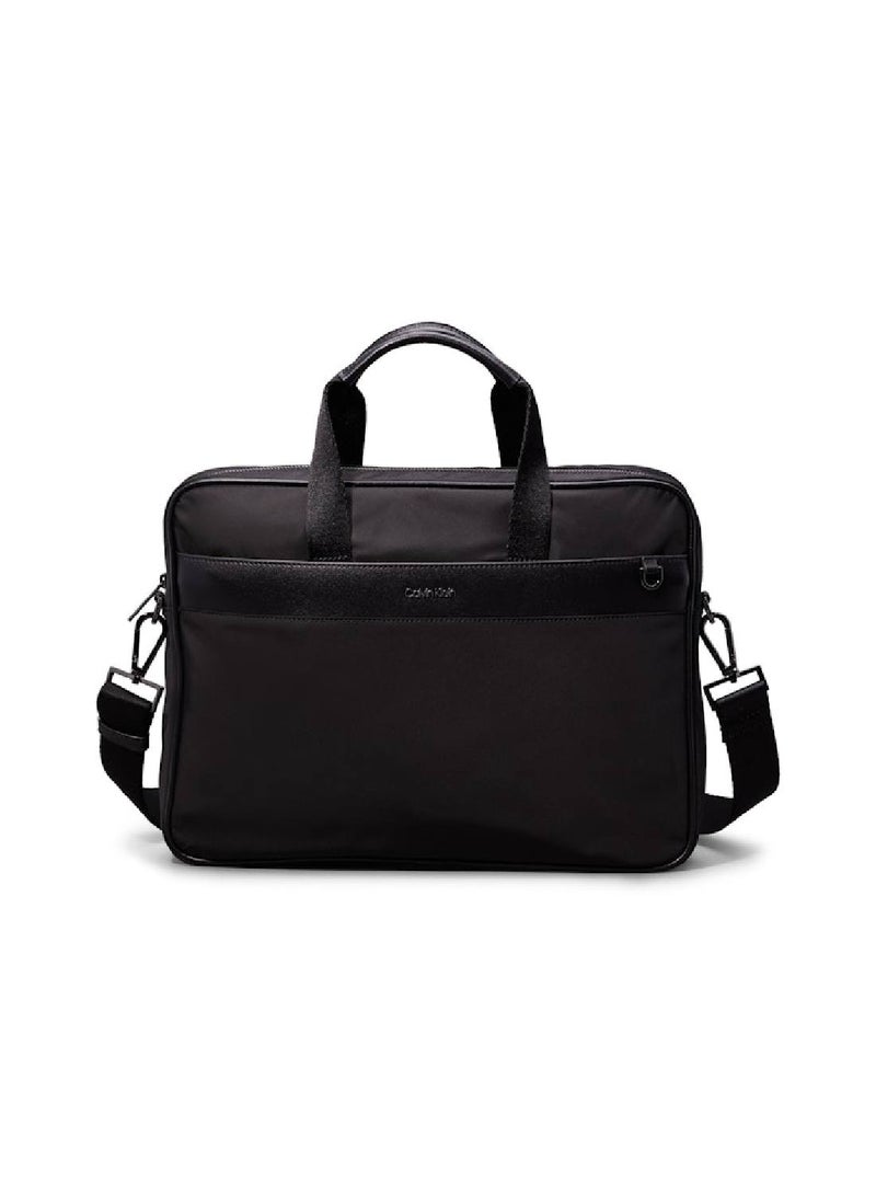 Men's CK Essential Nylon Laptop Computer Bag - Polyester, Black