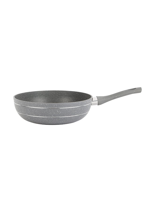 Forged Aluminum Wok Pan Grey 26x8cm