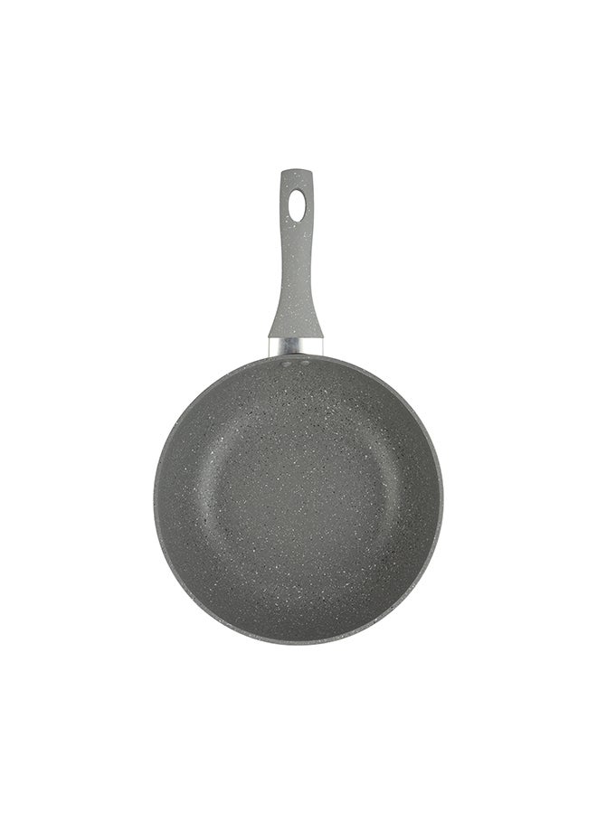 Forged Aluminum Wok Pan Grey 26x8cm