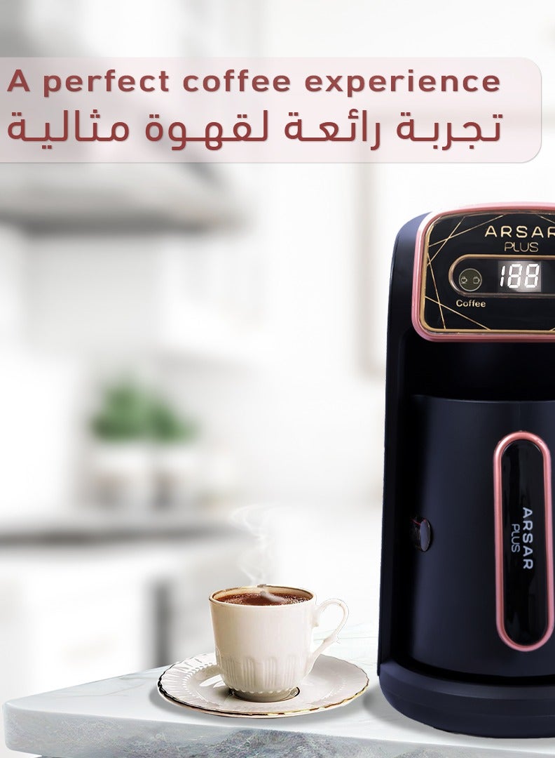 Luxurious Turkish Coffee Maker - Elegant Design with 600 Watts and Advanced Digital Sensor for Enjoying Delicious Coffee