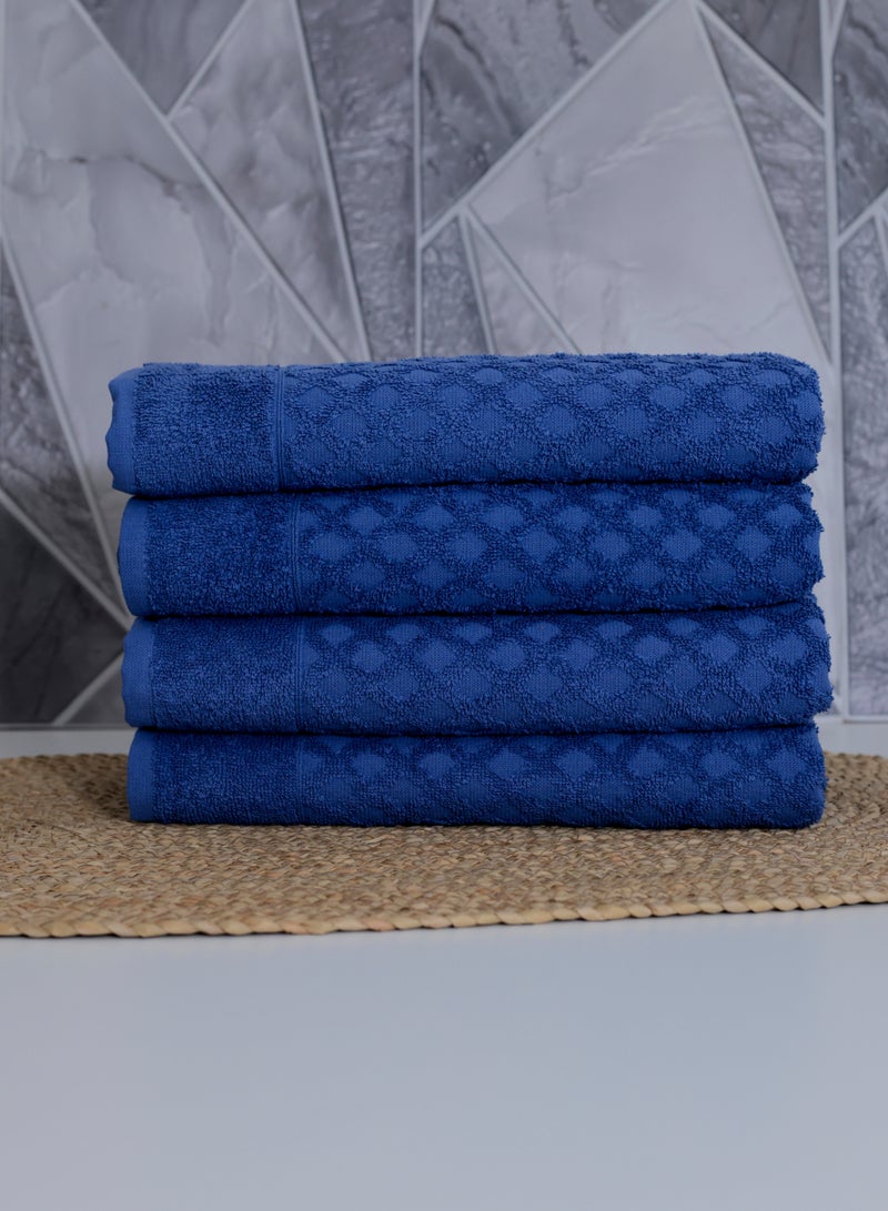 Diamond Jacquard 100% Cotton Bath Towel Pack , 70x132cm