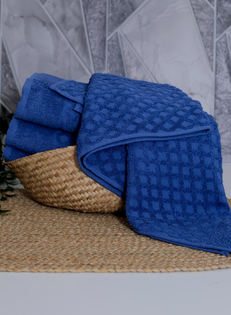 Diamond Jacquard 100% Cotton Bath Towel Pack , 70x132cm