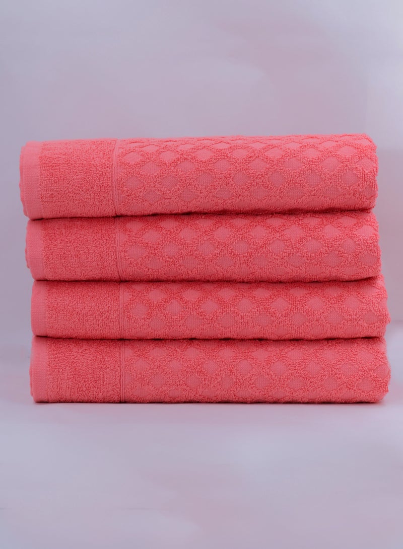 Diamond Jacquard 70 x 132cm 100% Cotton Bath Towel Pack, Premium Quality Towel