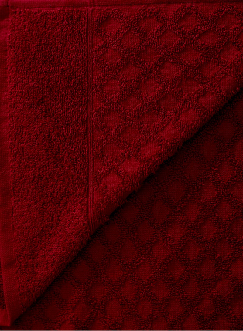 Diamond Jacquard 70 x 132cm 100% Cotton Bath Towel Pack, Premium Quality Towel