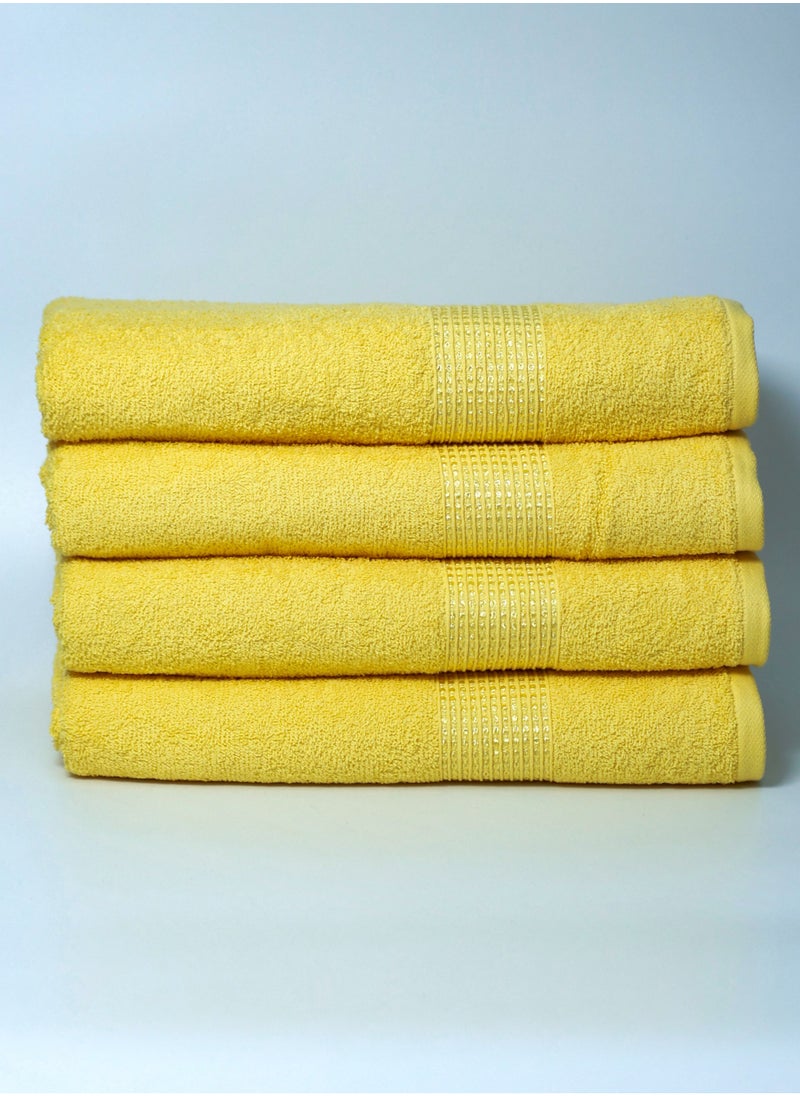 Bath Towels 100% Cotton Ultra Soft, Super Absorbent, Antibacterial Treatment And Dry Quick 430 GSM Terry, Mini Checks, 70 Cm x 140 Cm