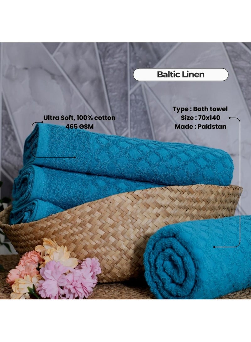 Diamond Jacquard 70 x 132cm 100% Cotton Bath Towel Pack , Premium Quality Towel