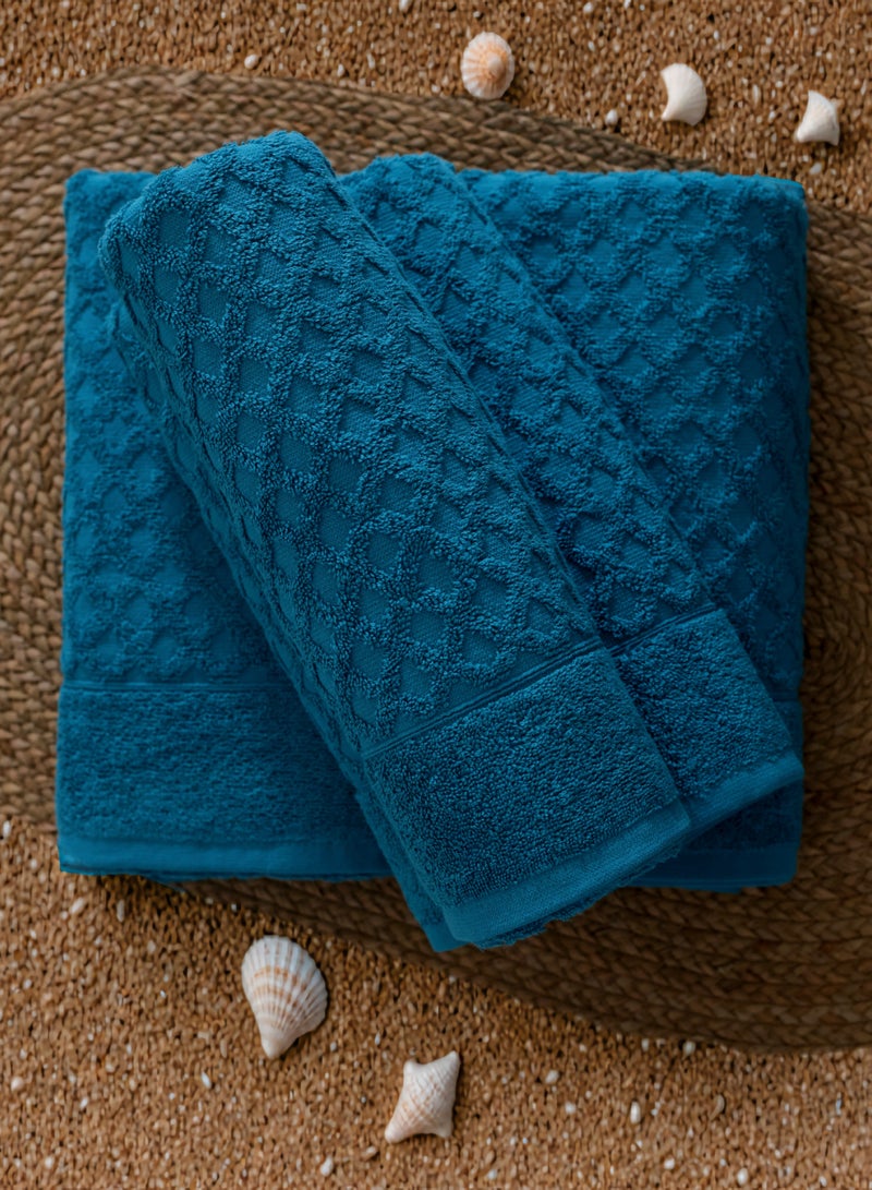 Diamond Jacquard 70 x 132cm 100% Cotton Bath Towel Pack , Premium Quality Towel