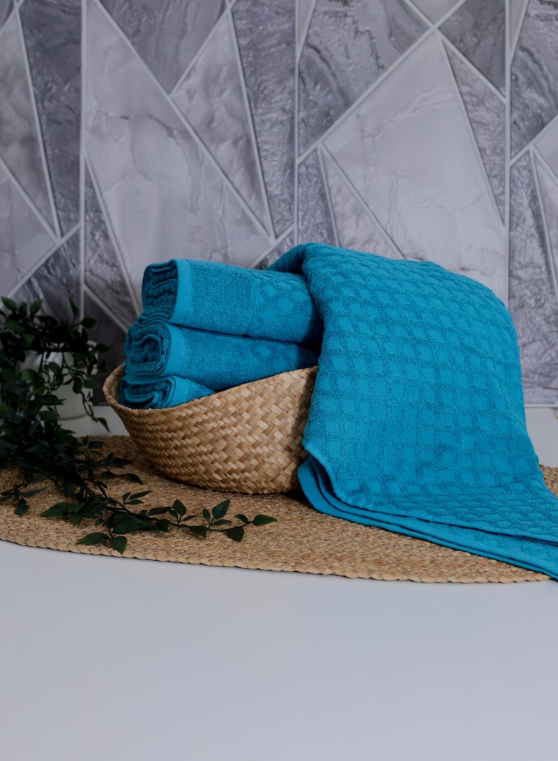 Diamond Jacquard 70 x 132cm 100% Cotton Bath Towel Pack , Premium Quality Towel