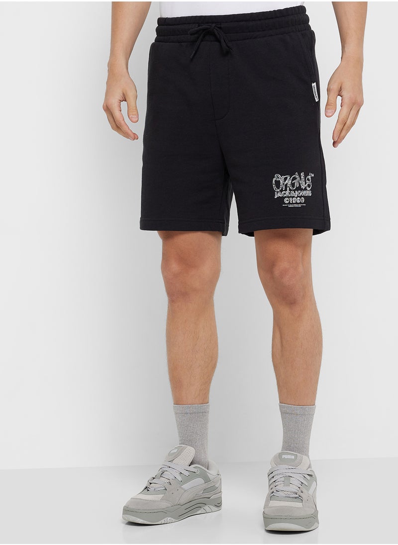 Jpstkane Jjbushwick Logo Print Sweatshorts