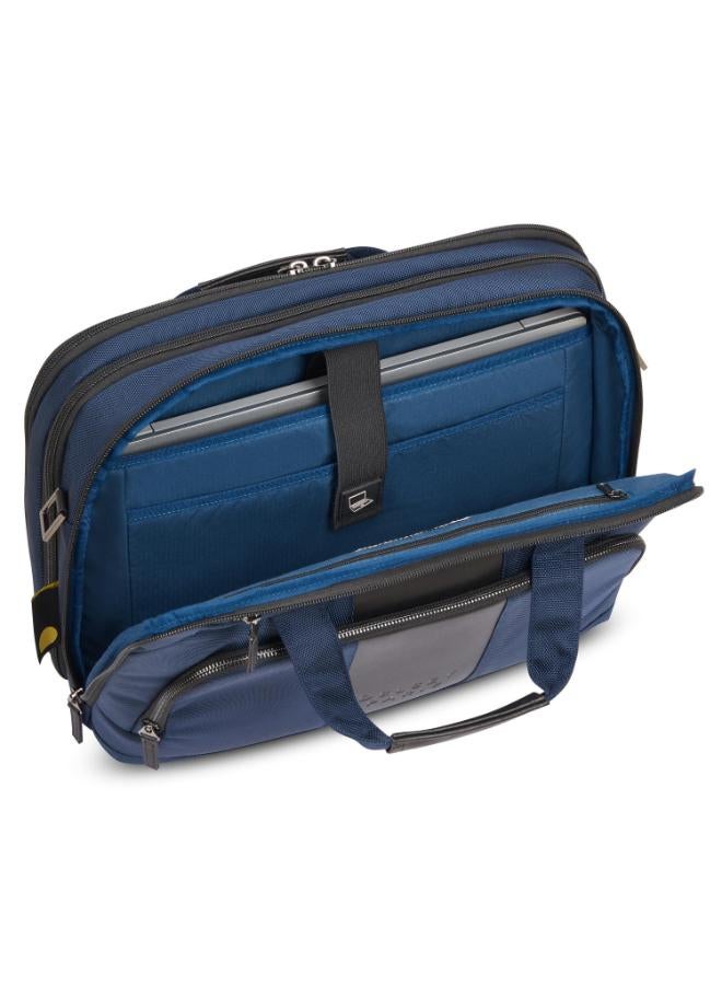 Delsey Wagram 2 Comparment Satchel Breifecase 15.6 inch Navy Blue