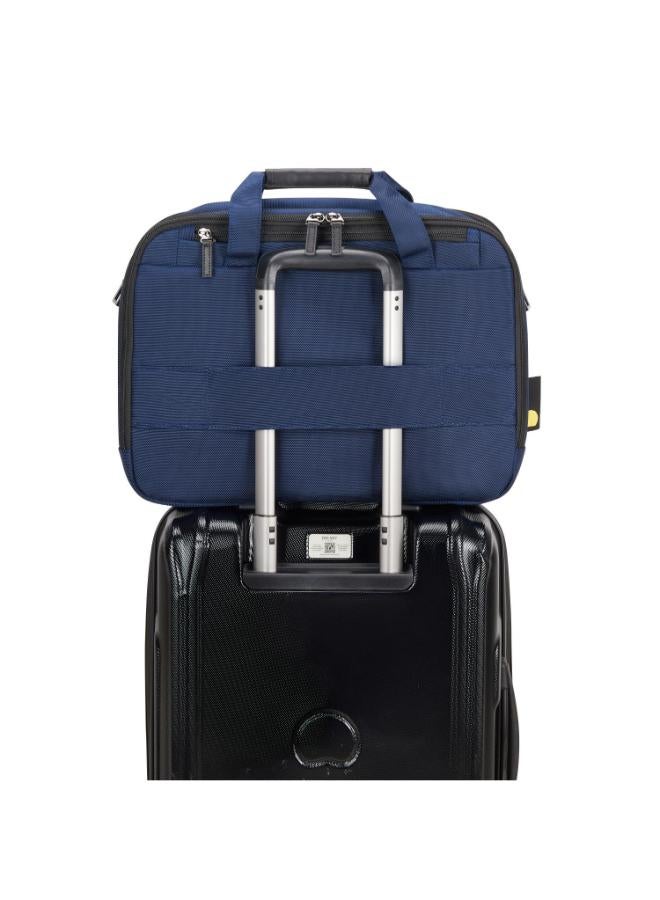 Delsey Wagram 2 Comparment Satchel Breifecase 15.6 inch Navy Blue