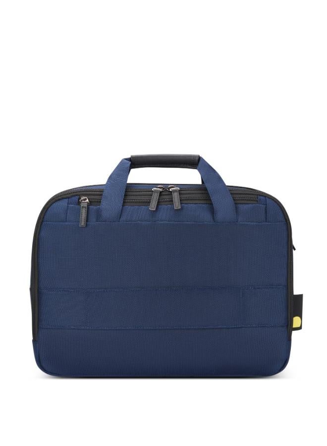 Delsey Wagram 2 Comparment Satchel Breifecase 15.6 inch Navy Blue